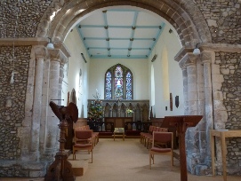 Inside St Mary Magdalene church.